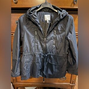 Black hooded active jacket by Sofia Active by Sofia Vergara